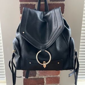 Zara Black Vegan leather Backpack